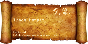 Ipacs Margit névjegykártya